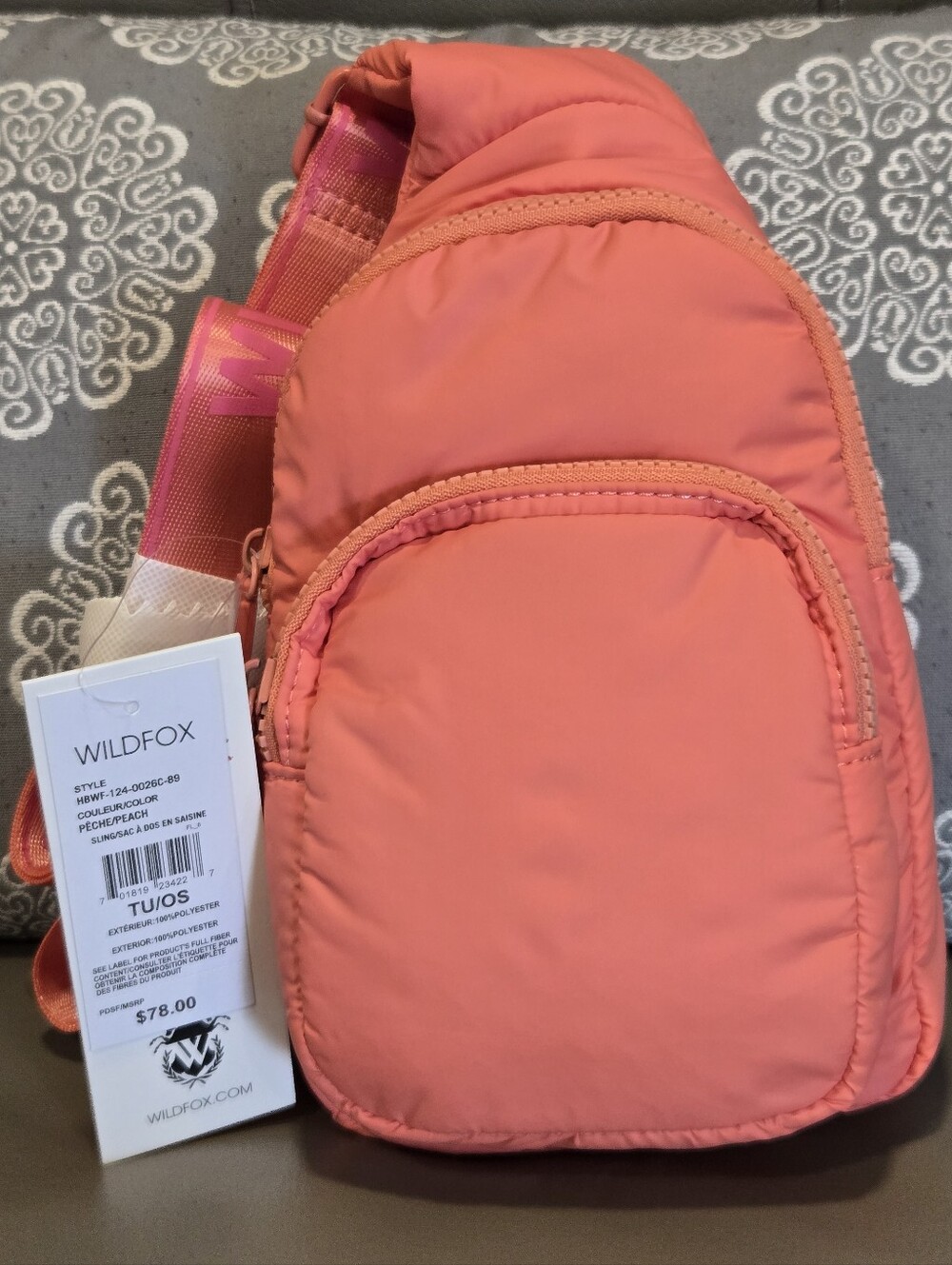Wildfox Peach Sling Bag NWT